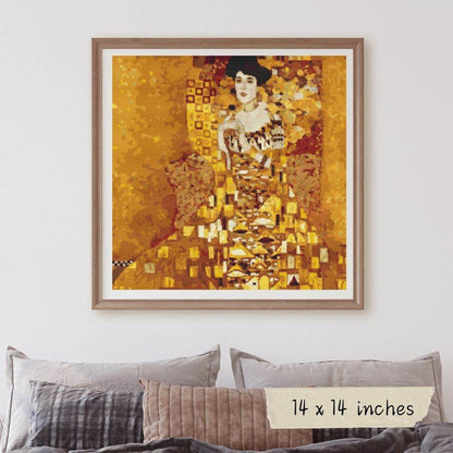Portrait of Adele Bloch Bauer Cross Stitch Pattern by Gustav Klimt