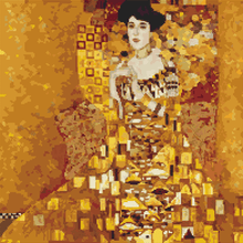 Portrait of Adele Bloch Bauer Cross Stitch Pattern | Gustav Klimt