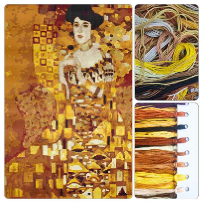 Portrait of Adele Bloch Bauer Cross Stitch Kit