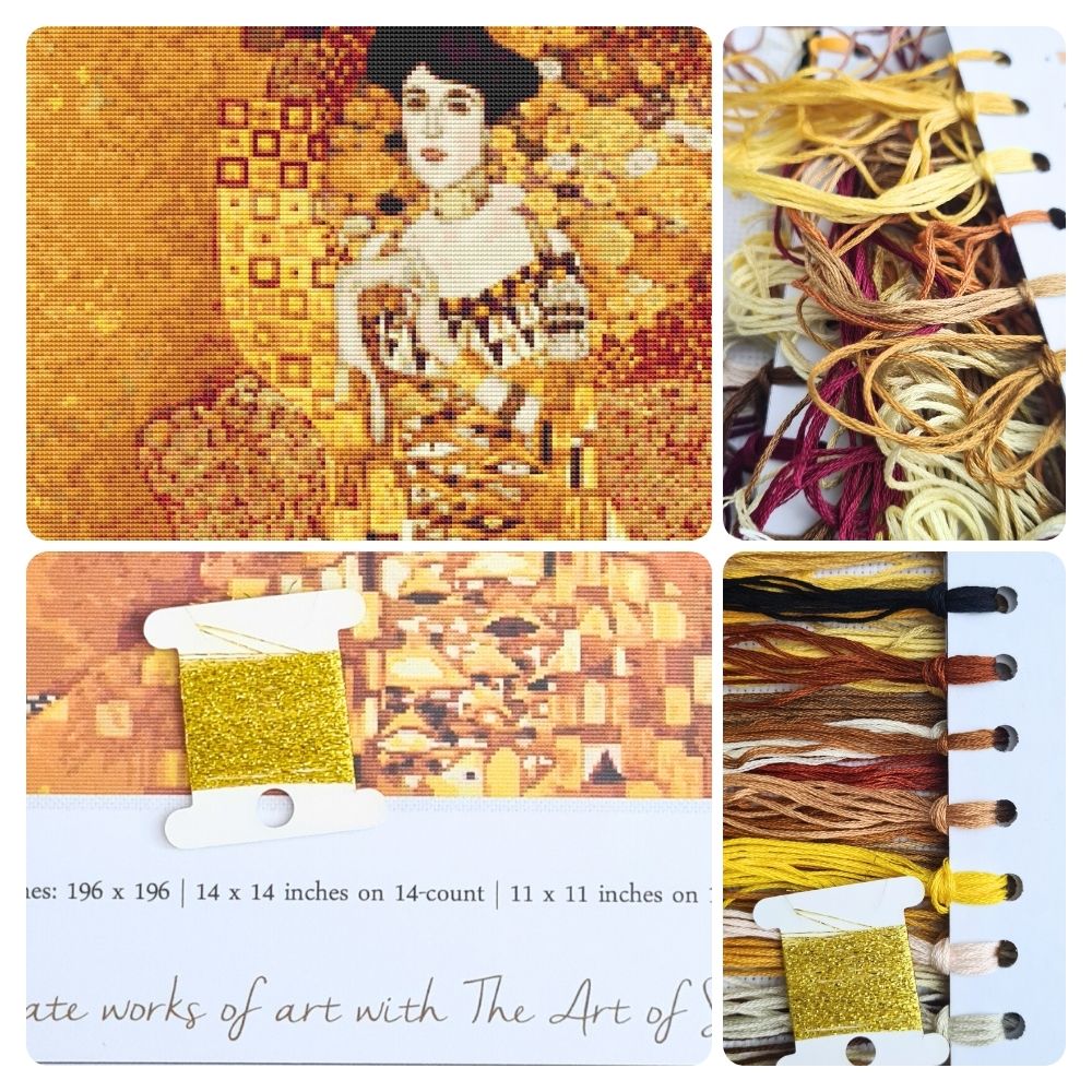 Portrait of Adele Bloch Bauer Cross Stitch Kit | Gustav Klimt