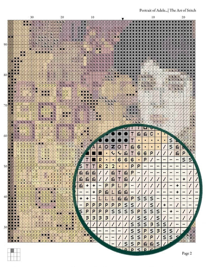 Portrait of Adele Bloch Bauer Cross Stitch Pattern - Premium Cross Stitch Pattern - Gustav Klimt