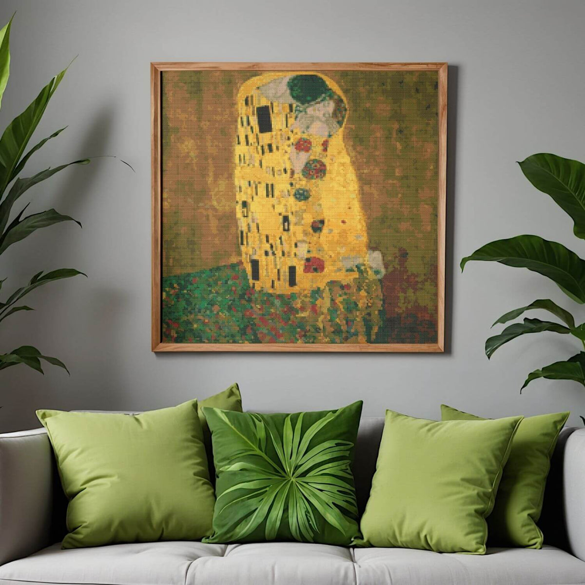 The Kiss Cross Stitch Pattern - Premium Cross Stitch Pattern - Gustav Klimt