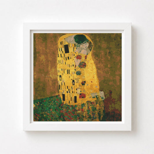 The Kiss Cross Stitch Kit - Premium Cross Stitch Kit - Gustav Klimt