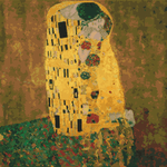 The Kiss Cross Stitch Pattern by Gustav Klimt