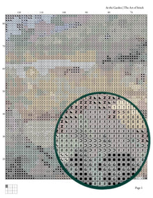 At the Garden Cross Stitch Pattern - Premium Cross Stitch Pattern - Gustav Klimt