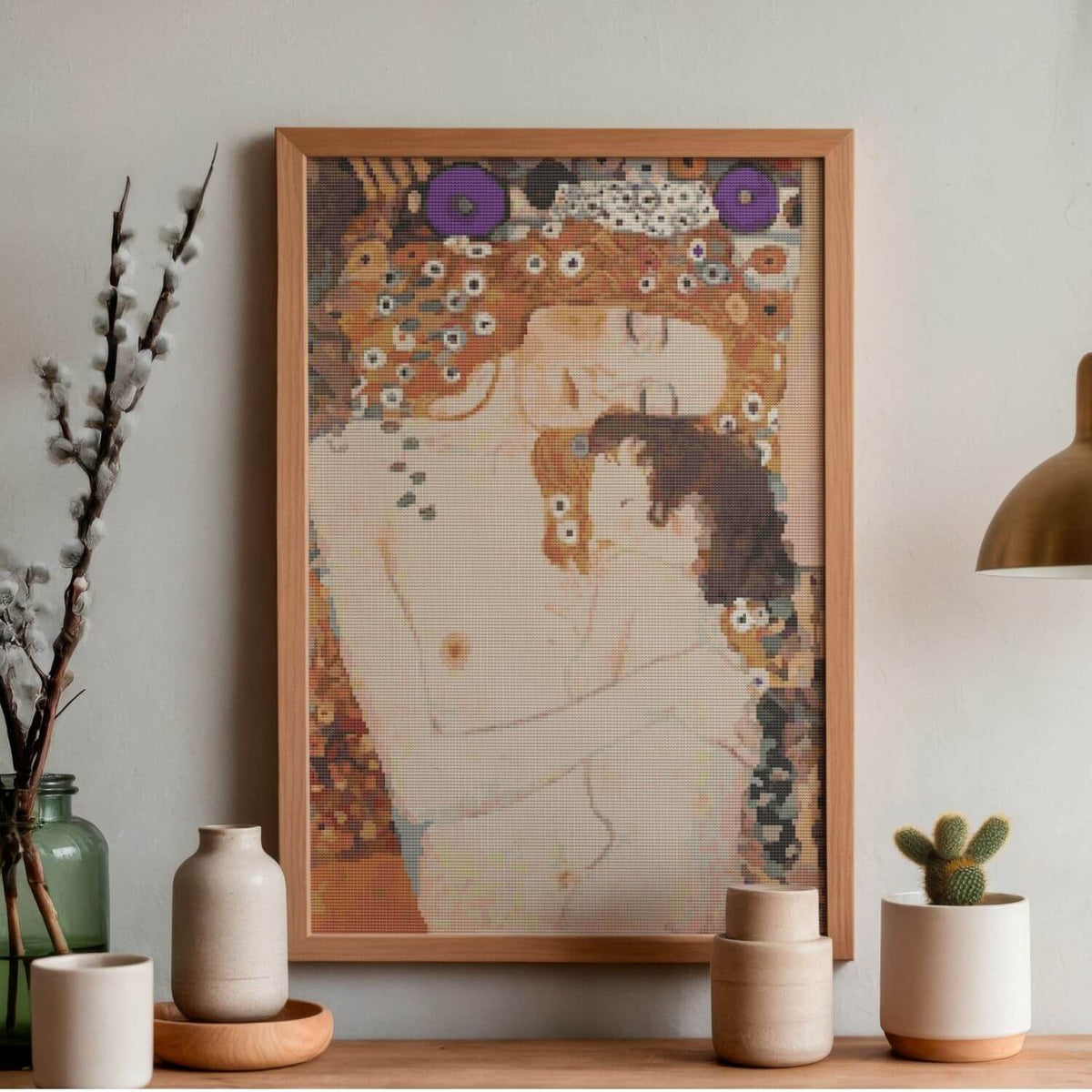 Mother and Child Cross Stitch Pattern - Premium Cross Stitch Pattern - Gustav Klimt