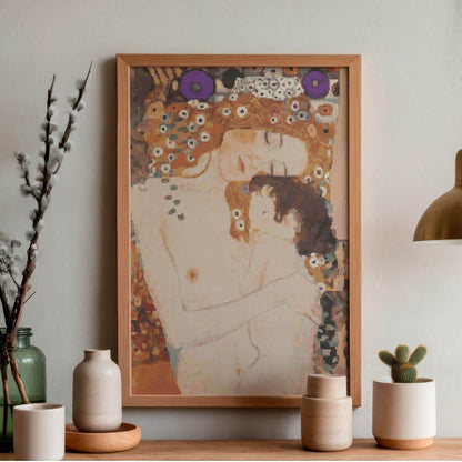 Mother and Child Cross Stitch Pattern - Premium Cross Stitch Pattern - Gustav Klimt