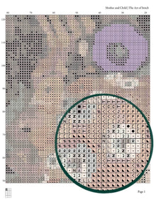 Mother and Child Cross Stitch Pattern - Premium Cross Stitch Pattern - Gustav Klimt