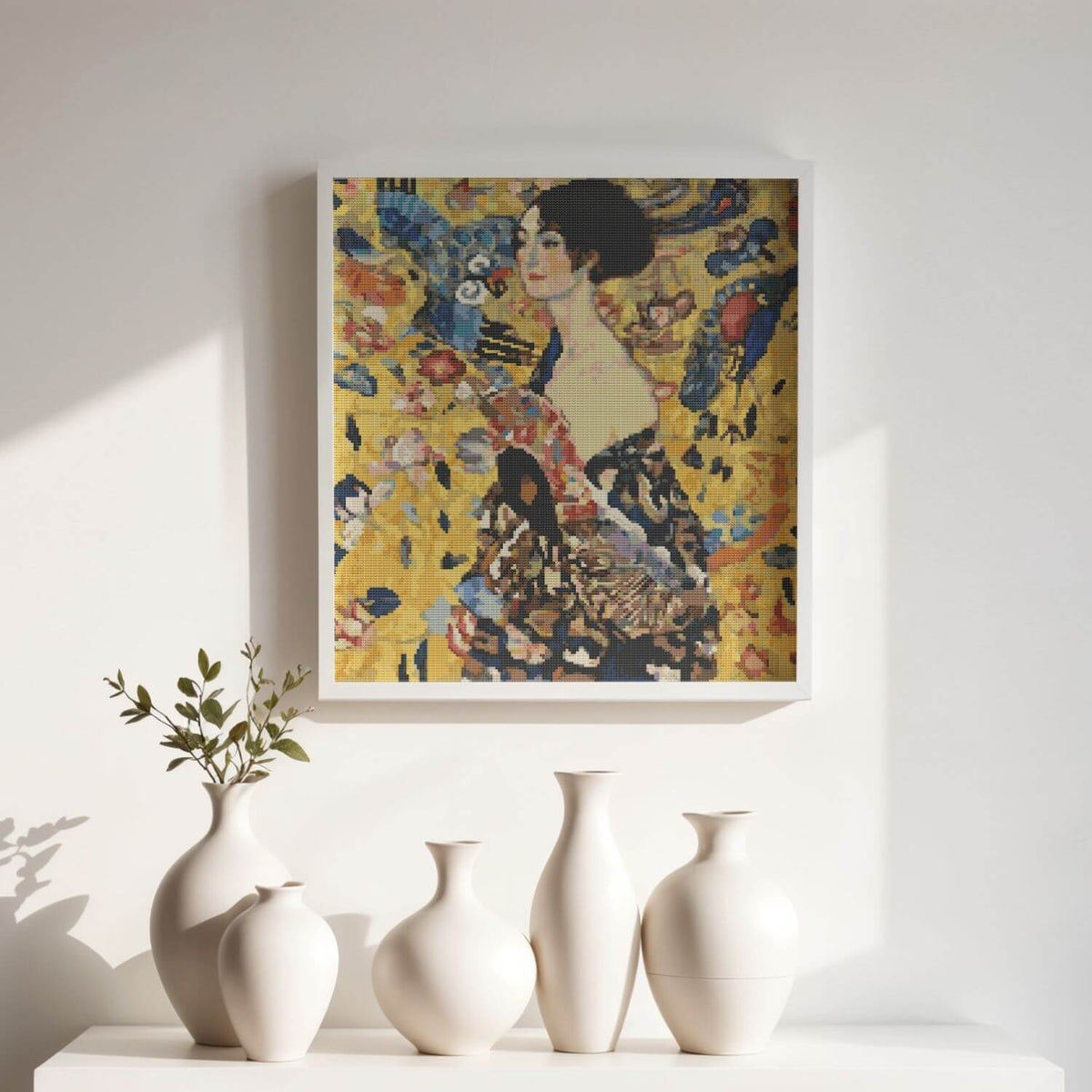Lady with a Fan Cross Stitch Kit - Premium Cross Stitch Kit - Gustav Klimt