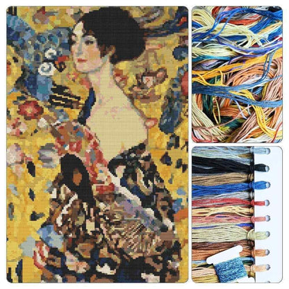 Lady with a Fan Cross Stitch Kit