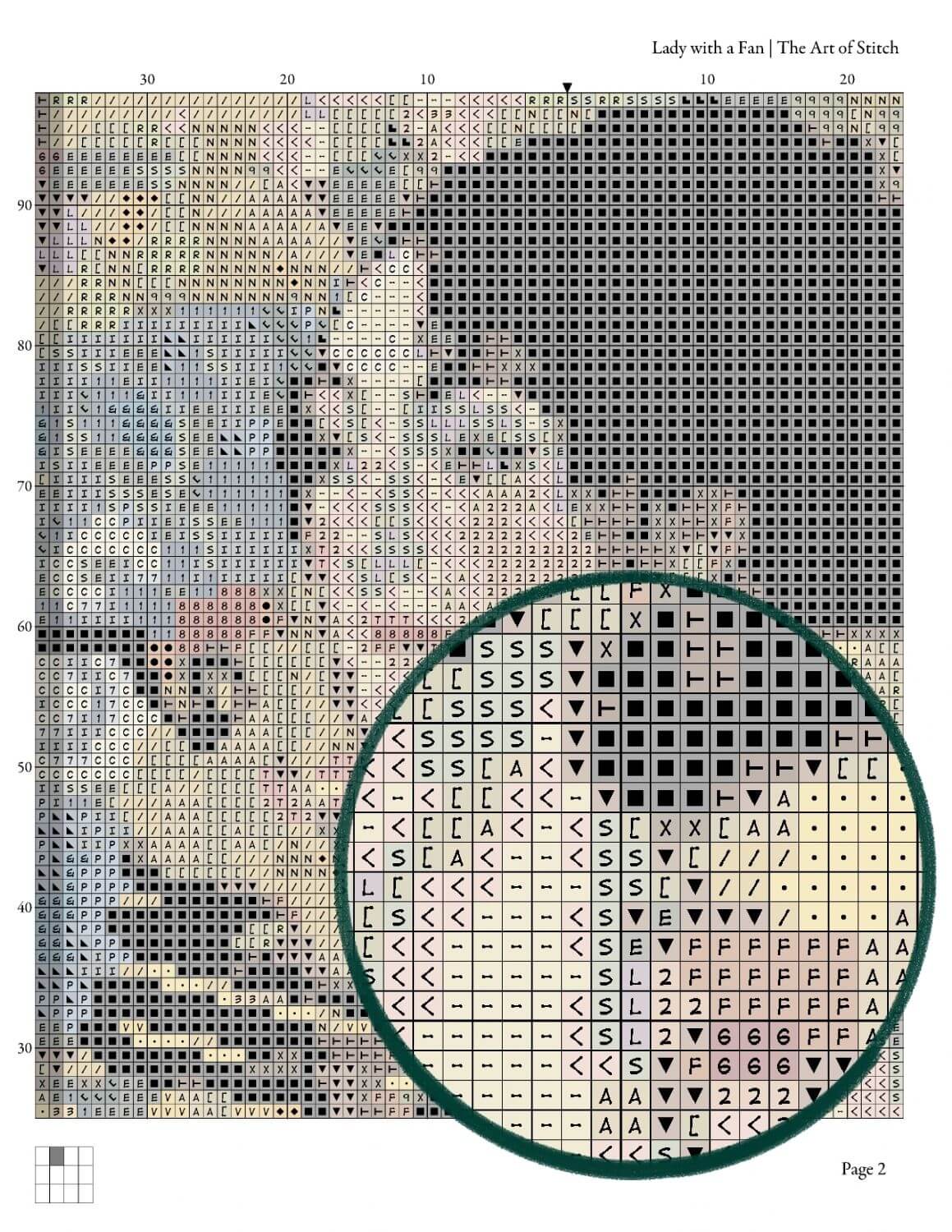 Lady with a Fan Cross Stitch Kit - Premium Cross Stitch Kit - Gustav Klimt