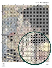 Lady with a Fan Cross Stitch Kit - Premium Cross Stitch Kit - Gustav Klimt