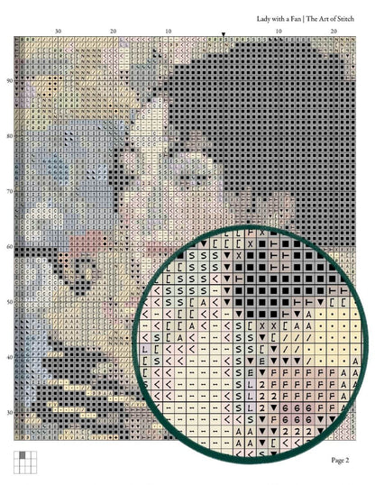 Lady with a Fan Cross Stitch Kit - Premium Cross Stitch Kit - Gustav Klimt