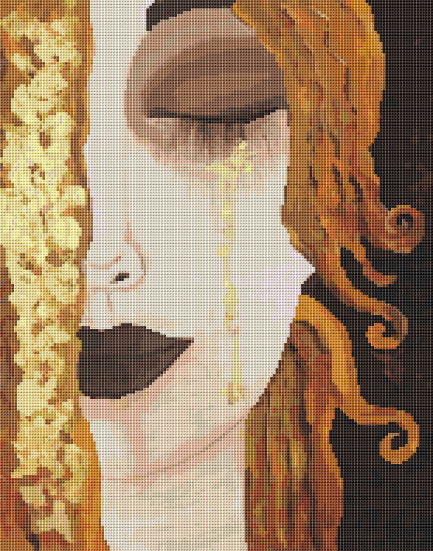 Freya’s Tears Cross Stitch Pattern | Gustav Klimt
