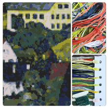 Houses at Unterach on the Attersee Cross Stitch Kit - Premium Cross Stitch Kit - Gustav Klimt