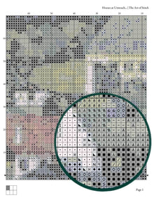 Houses at Unterach on the Attersee Cross Stitch Pattern - Premium Cross Stitch Pattern - Gustav Klimt