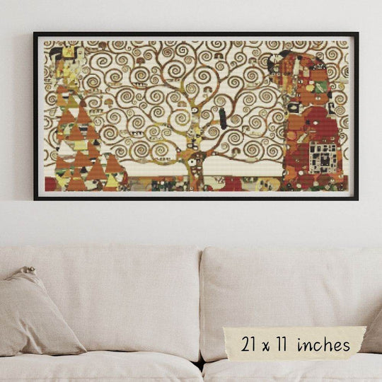 Tree of Life Cross Stitch Pattern by Gustav Klimt