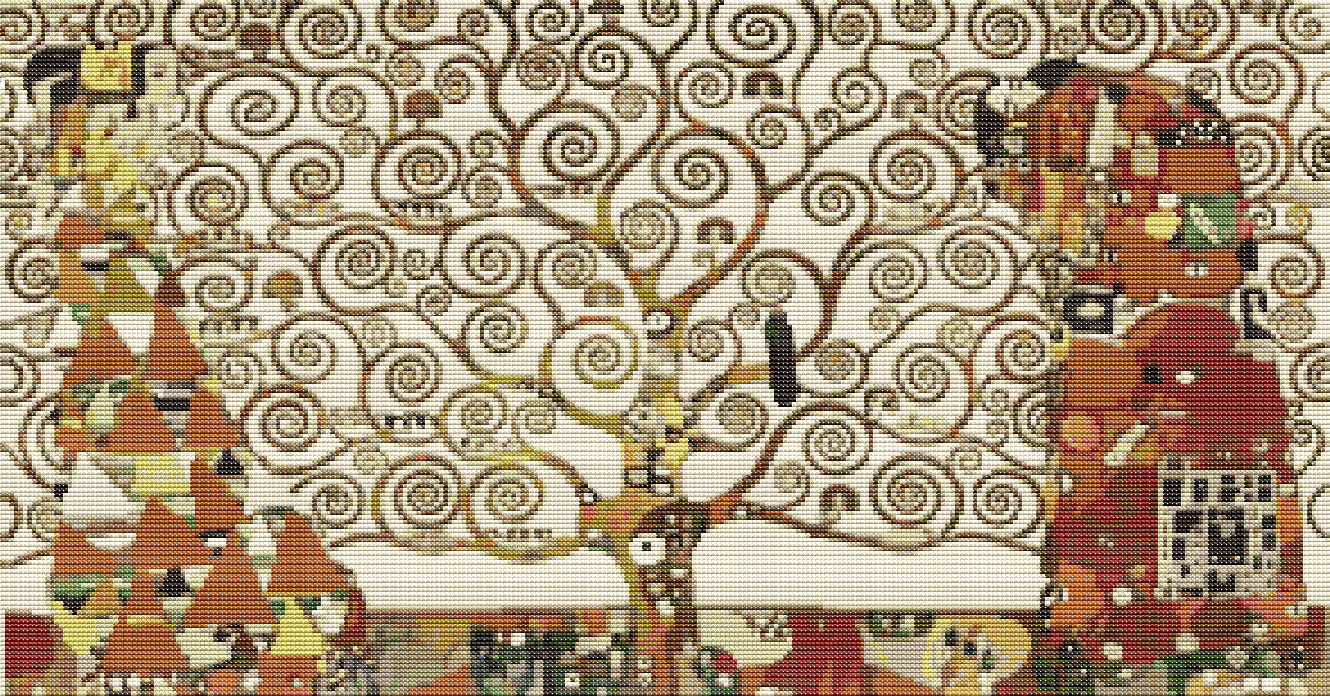 Tree of Life Cross Stitch Pattern by Gustav Klimt