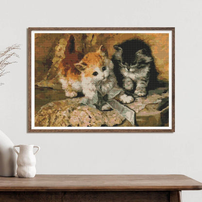 Kittens and Bows Cross Stitch Pattern - Premium Cross Stitch Pattern - Henriette Ronner Knip