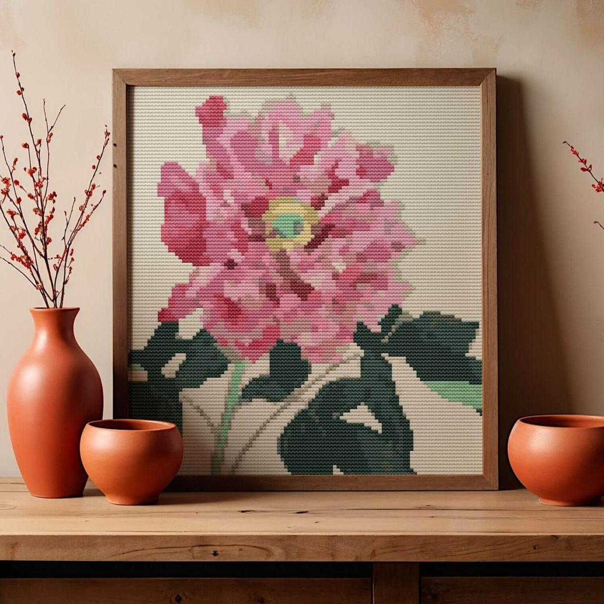 Peonies Cross Stitch Pattern - Premium Cross Stitch Pattern - Tanigami Konan