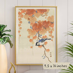 Great Tit on Paulownia Branch Cross Stitch Kit