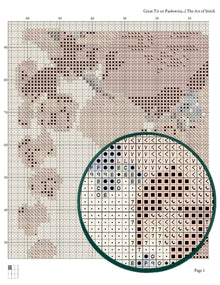Great Tit on Paulownia Branch Cross Stitch Pattern - Premium Cross Stitch Pattern - Ohara Koson