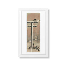 Torii and Crow in the Snow Cross Stitch Pattern | Ohara Koson