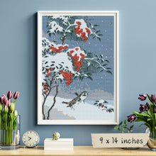 Sparrows and Nandin Cross Stitch Kit | Ohara Koson