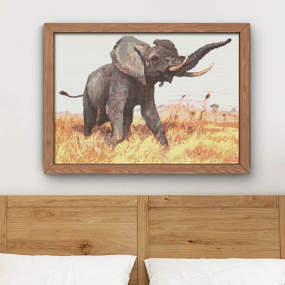 African Elephant Cross Stitch Pattern - Premium Cross Stitch Pattern - Friedrich Wilhelm Kuhnert