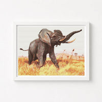 African Elephant Cross Stitch Kit - Premium Cross Stitch Kit - Friedrich Wilhelm Kuhnert