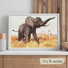 African Elephant Cross Stitch Kit | Friedrich Wilhelm Kuhnert