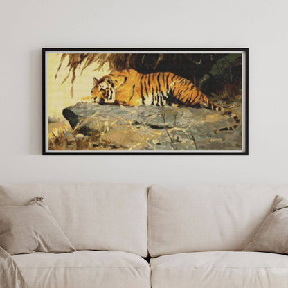 Tiger Cross Stitch Kit - Premium Cross Stitch Kit - Friedrich Wilhelm Kuhnert
