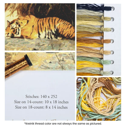 Tiger Cross Stitch Kit | Friedrich Wilhelm Kuhnert