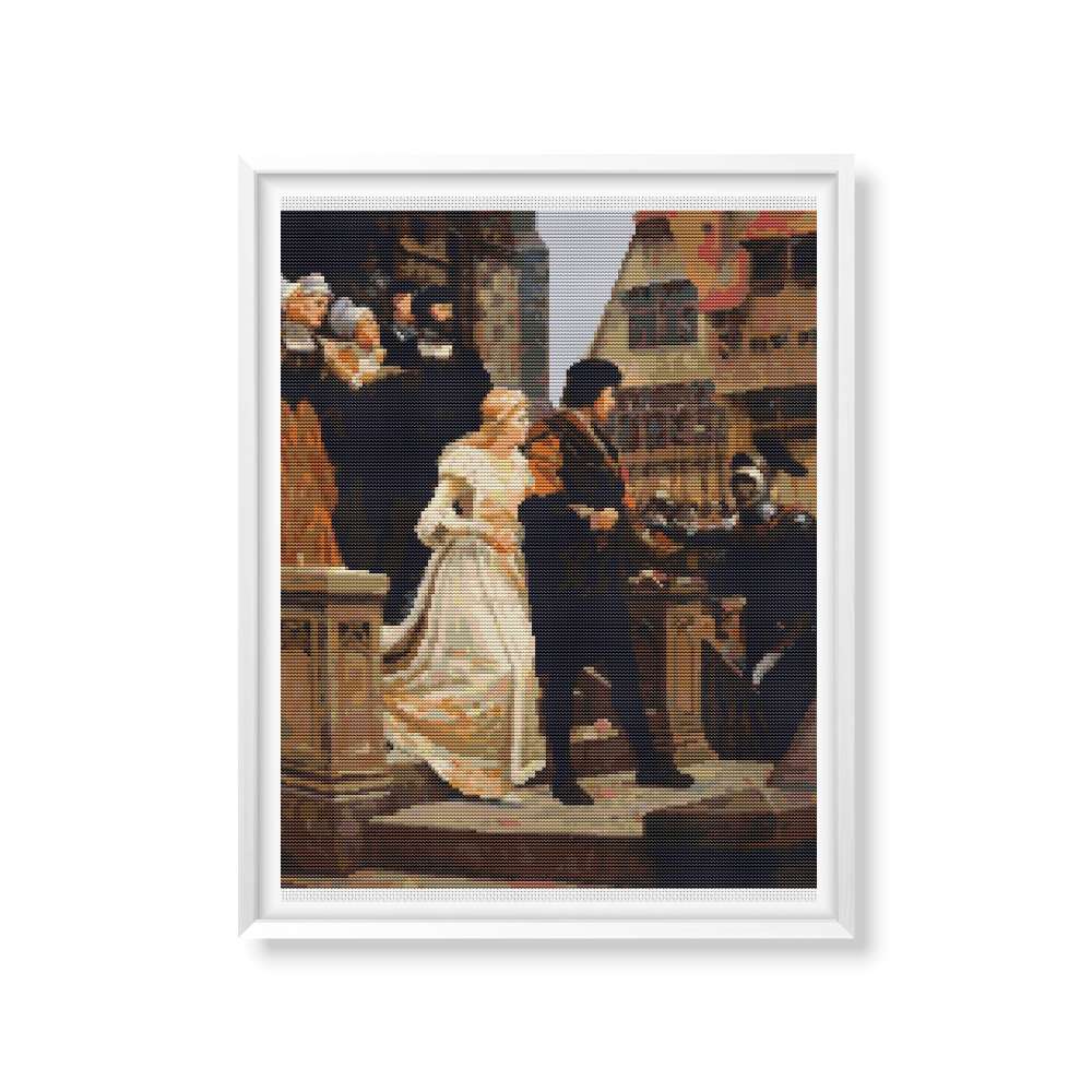 The Call to Arms Cross Stitch Pattern | Edmund Blair Leighton