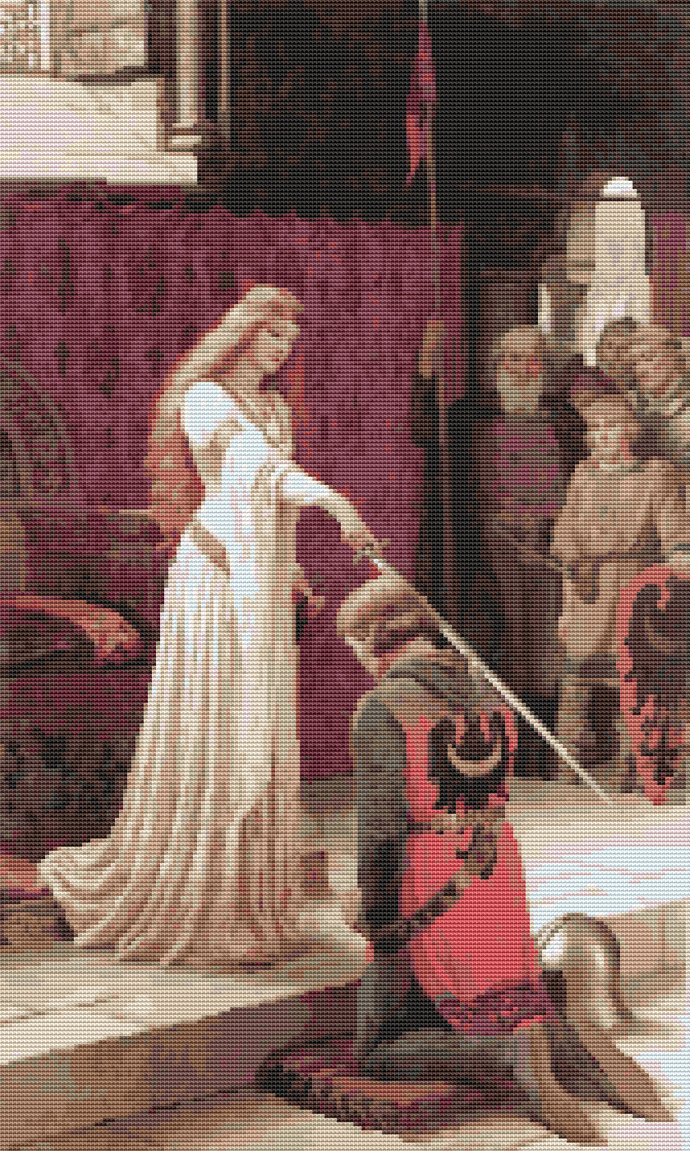 The Accolade Cross Stitch Pattern | Edmund Blair Leighton