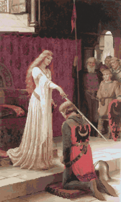 The Accolade Cross Stitch Kit | Edmund Blair Leighton