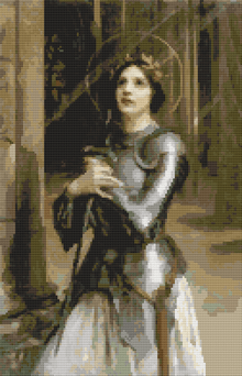 Joan of Arc Cross Stitch Pattern | Charles-Amable Lenoir