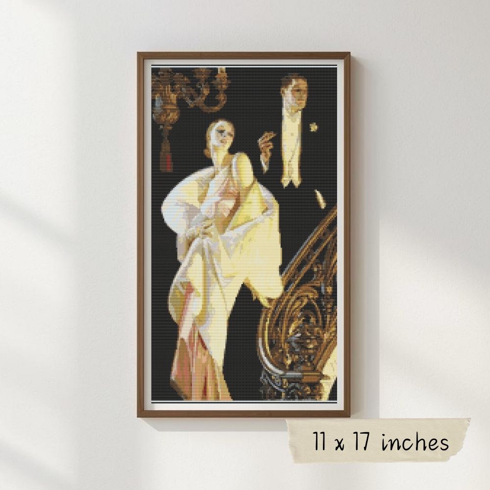 Advertisement for The Arrow Collar Man Cross Stitch Kit