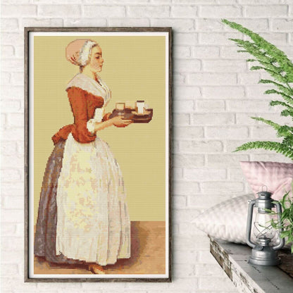 The Chocolate Girl Cross Stitch Kit