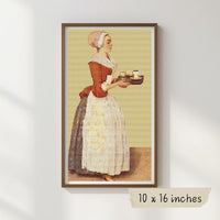 The Chocolate Girl Cross Stitch Kit - Premium Cross Stitch Kit - Jean Etienne Liotard