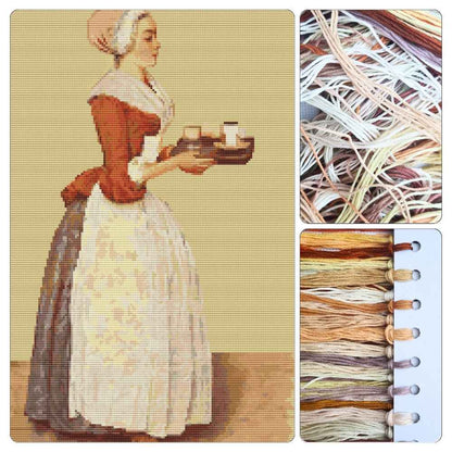 The Chocolate Girl Cross Stitch Kit