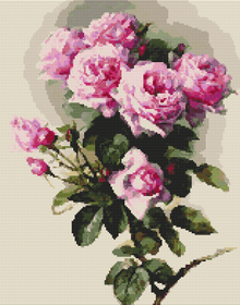 Roses and Bumblebees Cross Stitch Pattern | Paul de Longpre