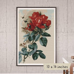 Papa Gontier Roses Cross Stitch Kit
