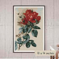 Papa Gontier Roses Cross Stitch Kit - Premium Cross Stitch Kit - Raoul de Longpre