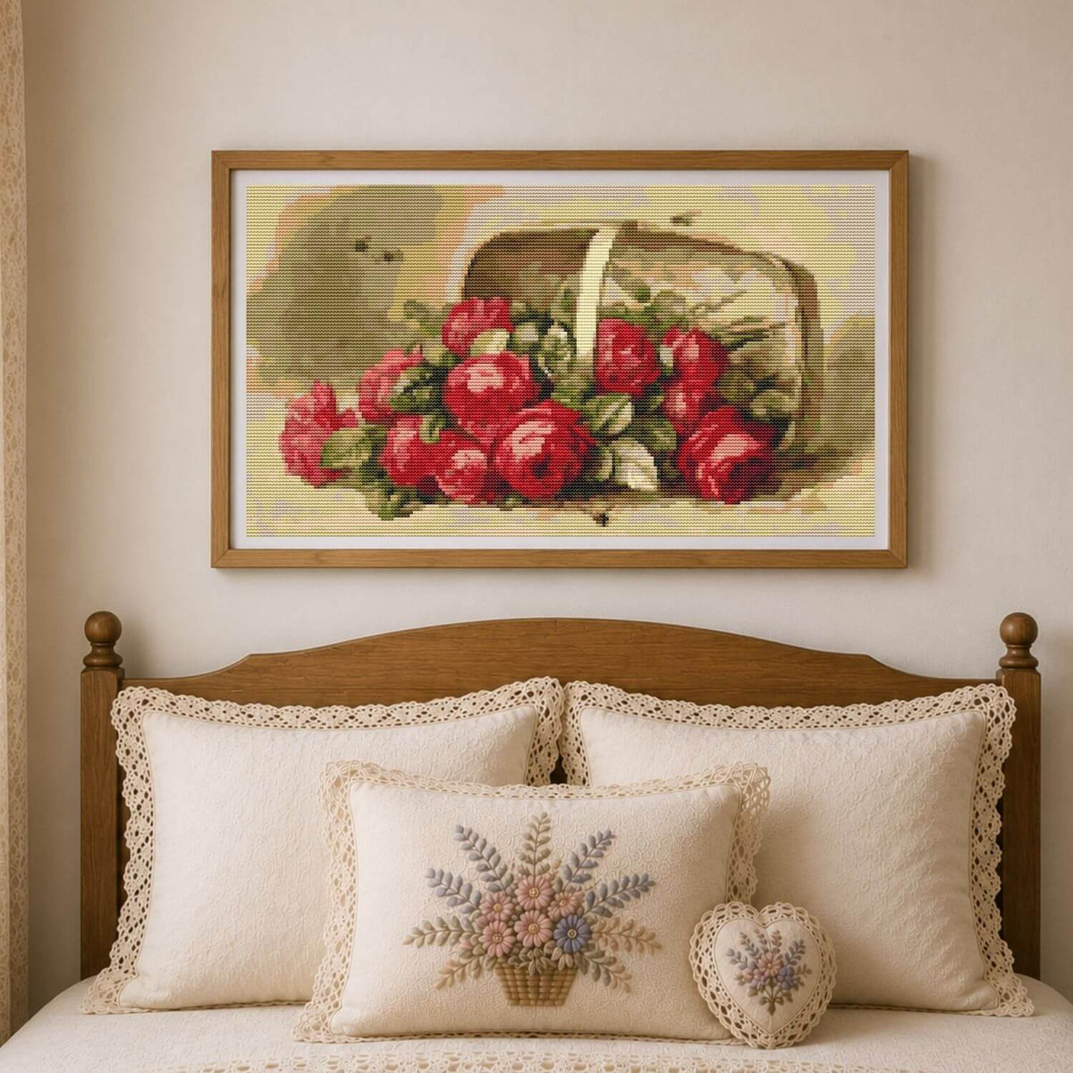 Basket of Roses Cross Stitch Kit