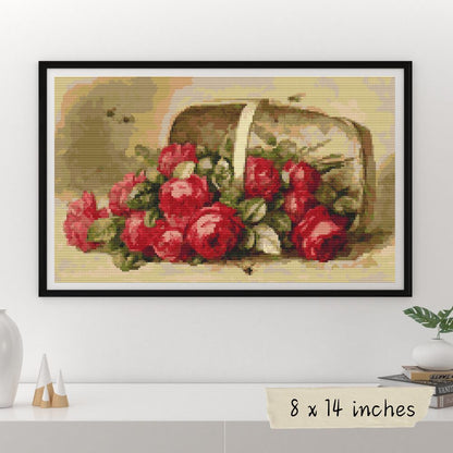 Basket of Roses Cross Stitch Kit | Paul de Longpre