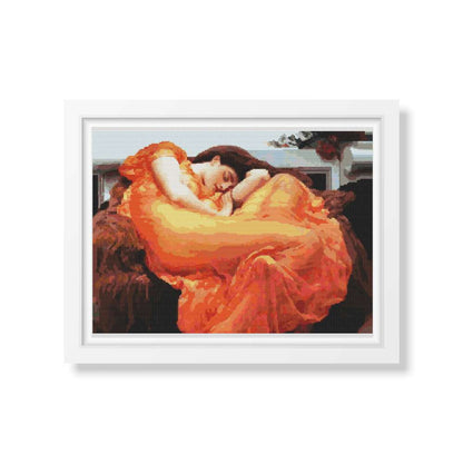 Flaming June Cross Stitch Pattern | Lord Frederic Leighton