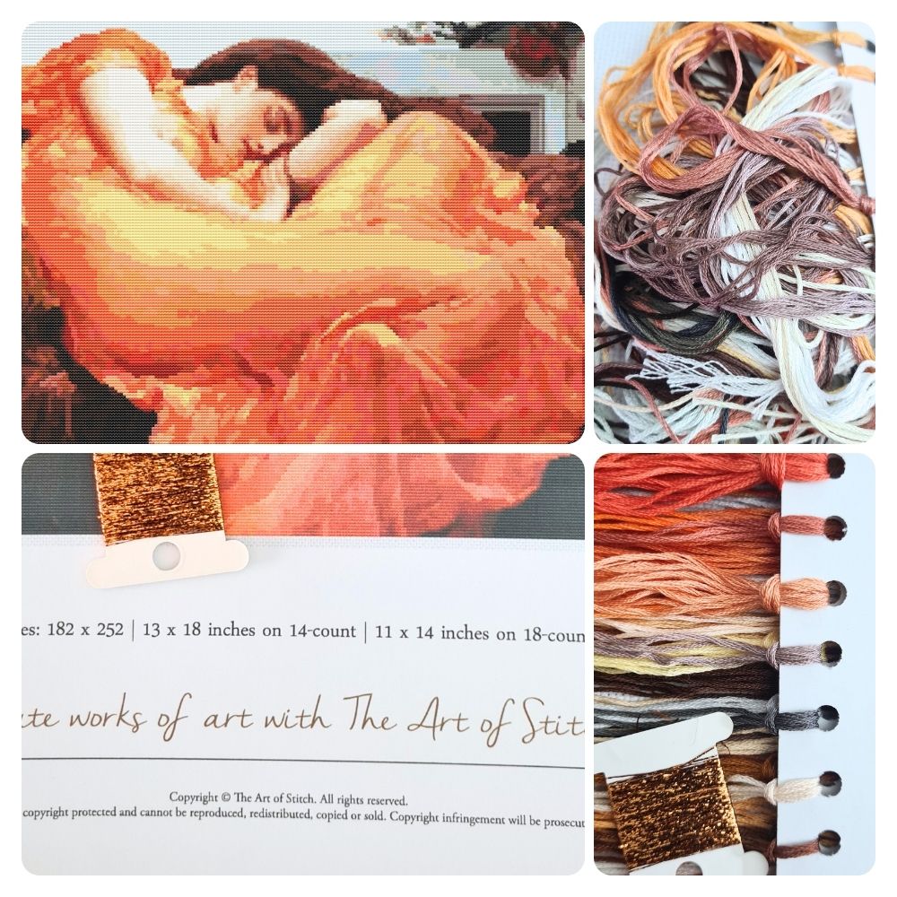 Flaming June Cross Stitch Kit | Lord Frederic Leighton