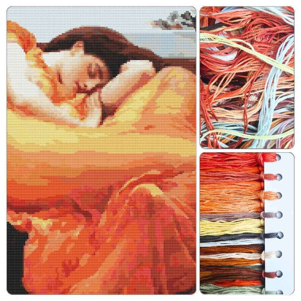 Flaming June Cross Stitch Kit by Lord Frederic Leighton |