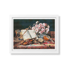 Musical Still Life Cross Stitch Kit | Charles Antoine Loyeux